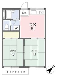 ザセンチュリー21C 2DKの間取図画像