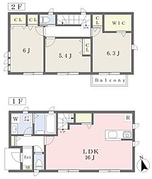 浜田山4丁目戸建 1階3LDKの間取り