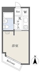 パディホームズ桜上水 1階1Kの間取り
