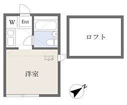 JPC方南町 ワンルームの間取図画像