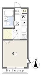 パディホームズ 1Kの間取図画像