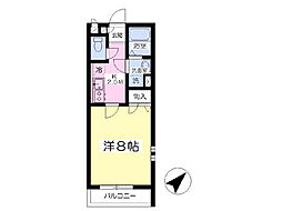 リヒテンハイム 1Kの間取図画像
