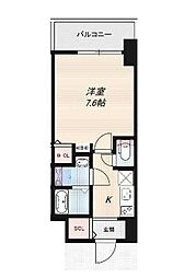 ベイサイドパークＯＳＡＫＡノースレジデンシス 7階1Kの間取り