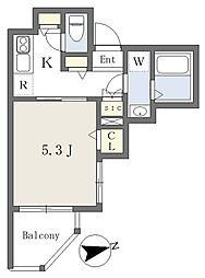近鉄大阪線 長瀬駅 徒歩2分の賃貸アパート 1階1Kの間取り