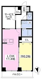 HERITAGE徳庵 1SLDKの間取図画像
