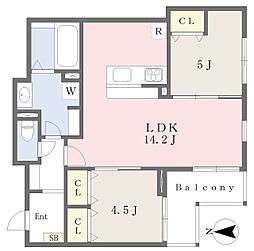 アイメゾンK 2LDKの間取図画像