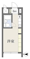 メネダス 1Kの間取図画像