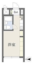 メネダス 1Kの間取図画像