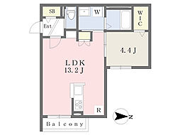 ル・ココン二番館 1LDKの間取図画像