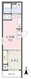 Primavera南巽 1LDKの間取図画像
