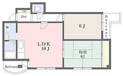 ヌベールマツイ 2LDKの間取図画像