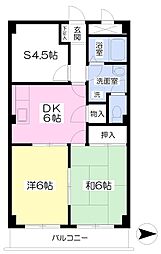 ロイヤルヴィラ・壱番館 3DKの間取図画像