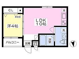 プラス北加賀屋 1LDKの間取図画像