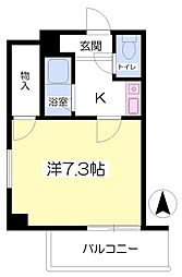メゾンナカムラ 1Kの間取図画像