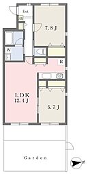ルネス久宝寺shibukawa 2LDKの間取図画像