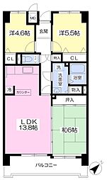 パールハイツ堺 3LDKの間取図画像