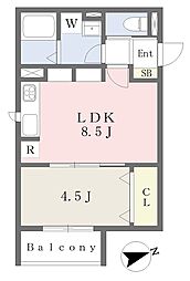 HYO-DORU大今里 1LDKの間取図画像