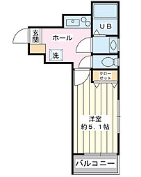 アドバンテージ堀江 2階1Kの間取り