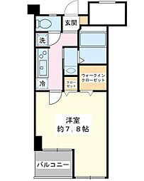 トミーハイツ 1Kの間取図画像
