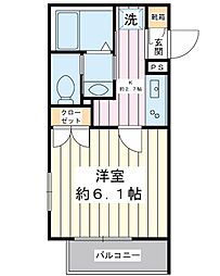 Mahalo新浦安 1Kの間取図画像