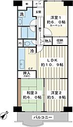 サンコーポ浦安F棟 3LDKの間取り