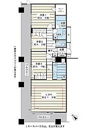 エアレジデンス新浦安TOWEREAST 3LDKの間取図画像