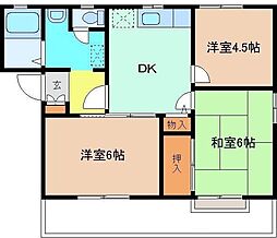 ヴェルドミールB 3DKの間取図画像