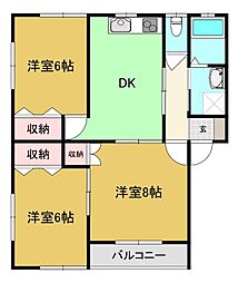 ジャン3 3DKの間取図画像
