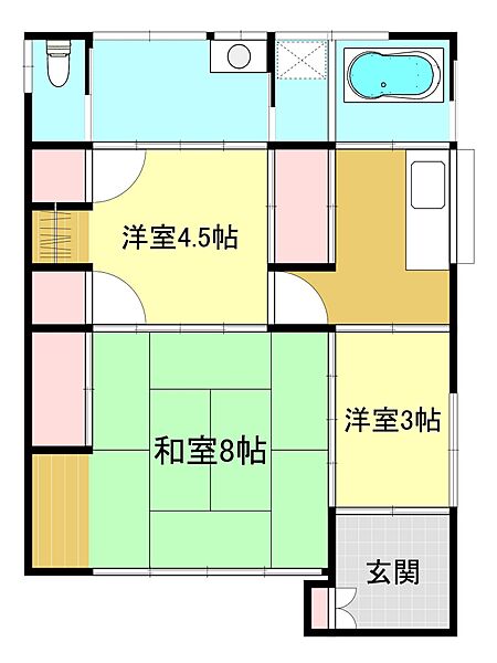 本町3丁目大道貸家 1｜群馬県桐生市本町3丁目(賃貸一戸建3K・--・42.14㎡)の写真 その2