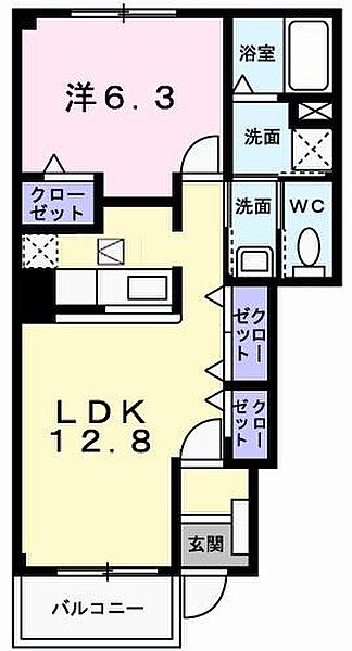 アメニティ・アミノウチＡ 101｜兵庫県姫路市広畑区西蒲田(賃貸アパート1LDK・1階・46.74㎡)の写真 その2