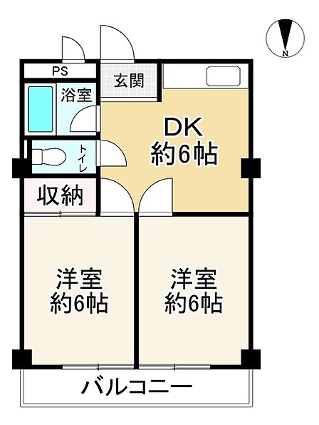 2DK 間取り