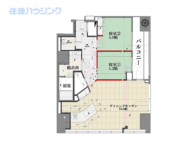 間取り パークタワー芝公園 16階/-