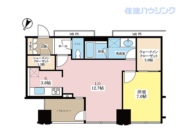 間取り シティタワー新宿新都心 20階/-