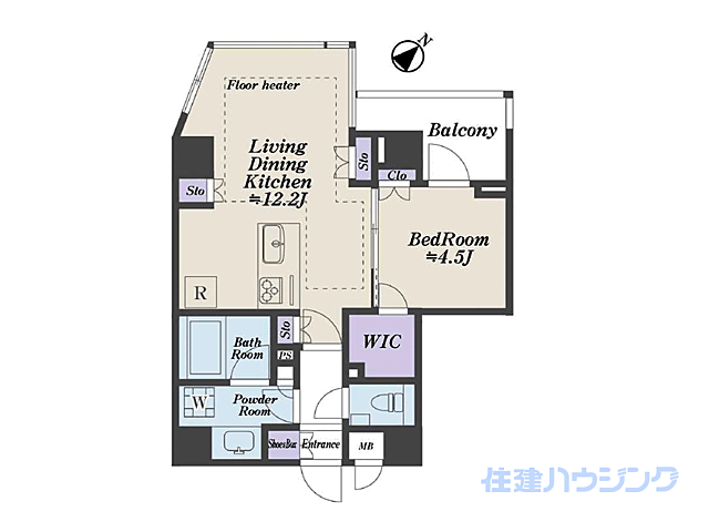 間取り レックス勝どきプレミアレジデンス 7階/-