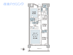 パークシティー高田馬場 3LDKの間取図画像