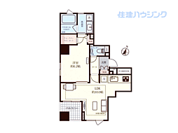 グリーンパーク東日本橋レジデンス2 1LDKの間取図画像