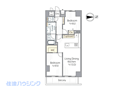 ハイツ水天宮前 2LDKの間取図画像