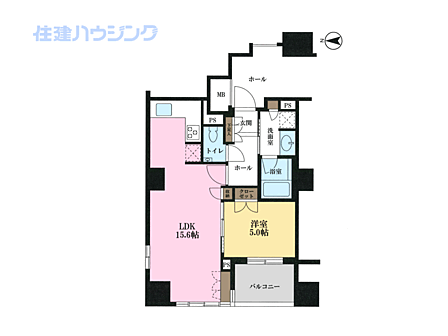 1LDK 間取り