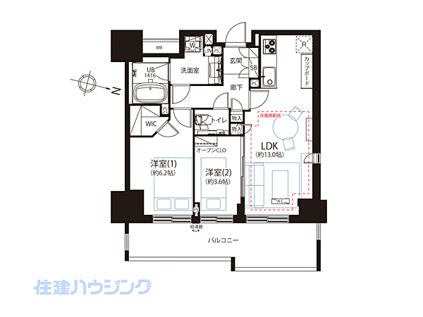 間取りを拡大表示