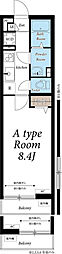 リブリ・東保木間 3階1Kの間取り