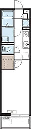 リブリ・フルール 1階1Kの間取り