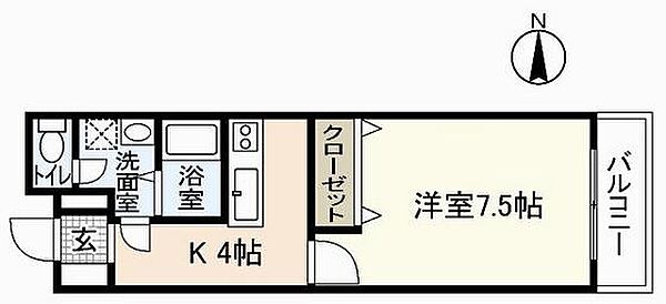 第1西本ビル ｜広島県広島市東区牛田新町3丁目(賃貸アパート1K・3階・25.12㎡)の写真 その2