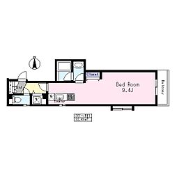 LaBonneVieHirai ワンルームの間取図画像