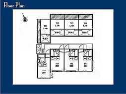 アーバンプレイス沼袋IVーA棟 1階ワンルームの間取り