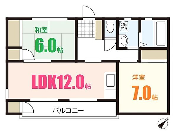 コーポ為広 ｜広島県広島市安佐南区緑井8丁目(賃貸マンション2LDK・3階・57.51㎡)の写真 その2