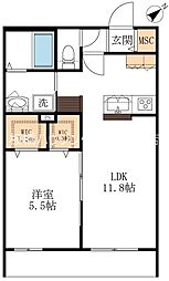 ルミエール中板橋 3階1LDKの間取り