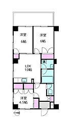 ドゥエリング等々力 3LDKの間取図画像