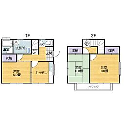 荻原住宅 2階3Kの間取り