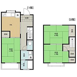 アースハイツ 2階3DKの間取り