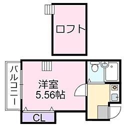 Y'zコート 1Kの間取図画像